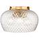 Adeline 14" Wide Modern Brushed Gold 3-Light Ceiling Light