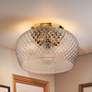 1_Adeline 14" Wide Modern Brushed Gold 3-Light Ceiling Light