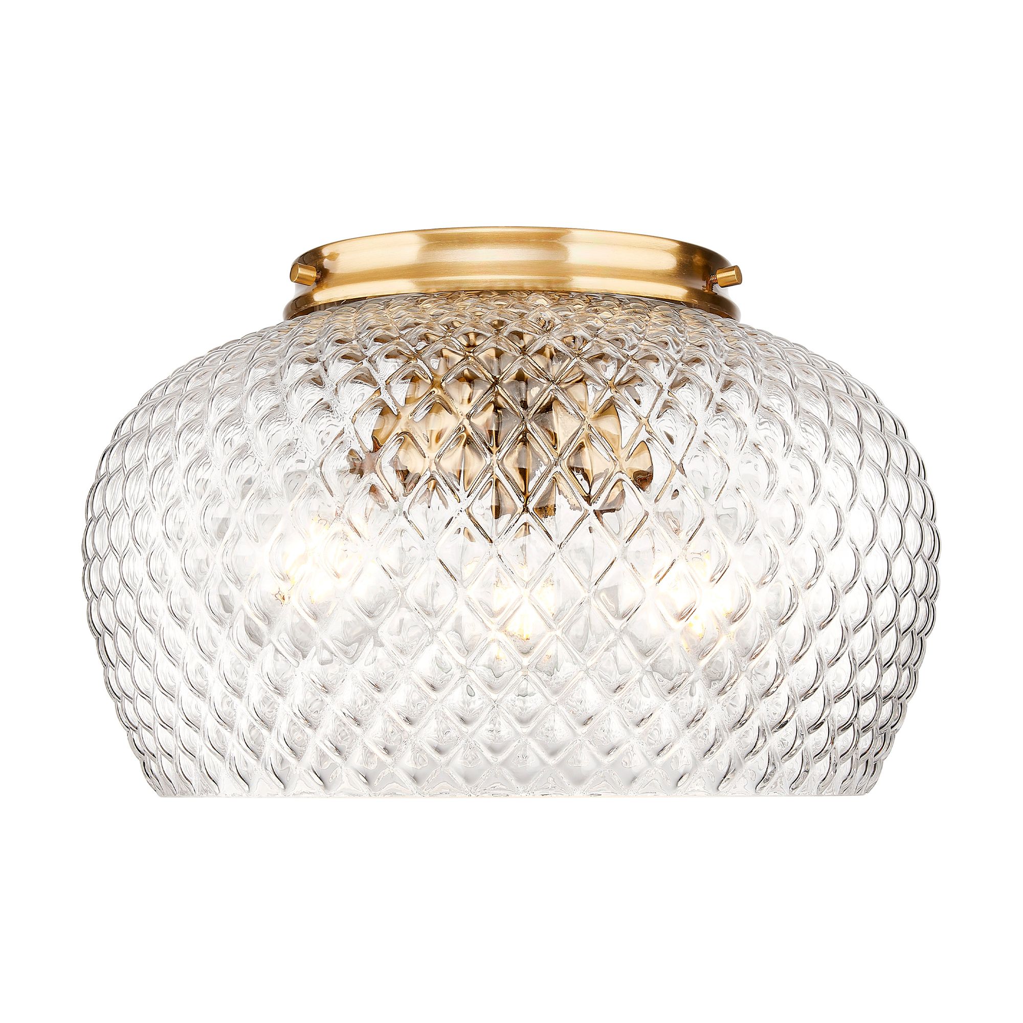 Image 3 Adeline 14" Wide Modern Brushed Gold 3-Light Ceiling Light more views