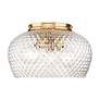 3_Adeline 14" Wide Modern Brushed Gold 3-Light Ceiling Light more views