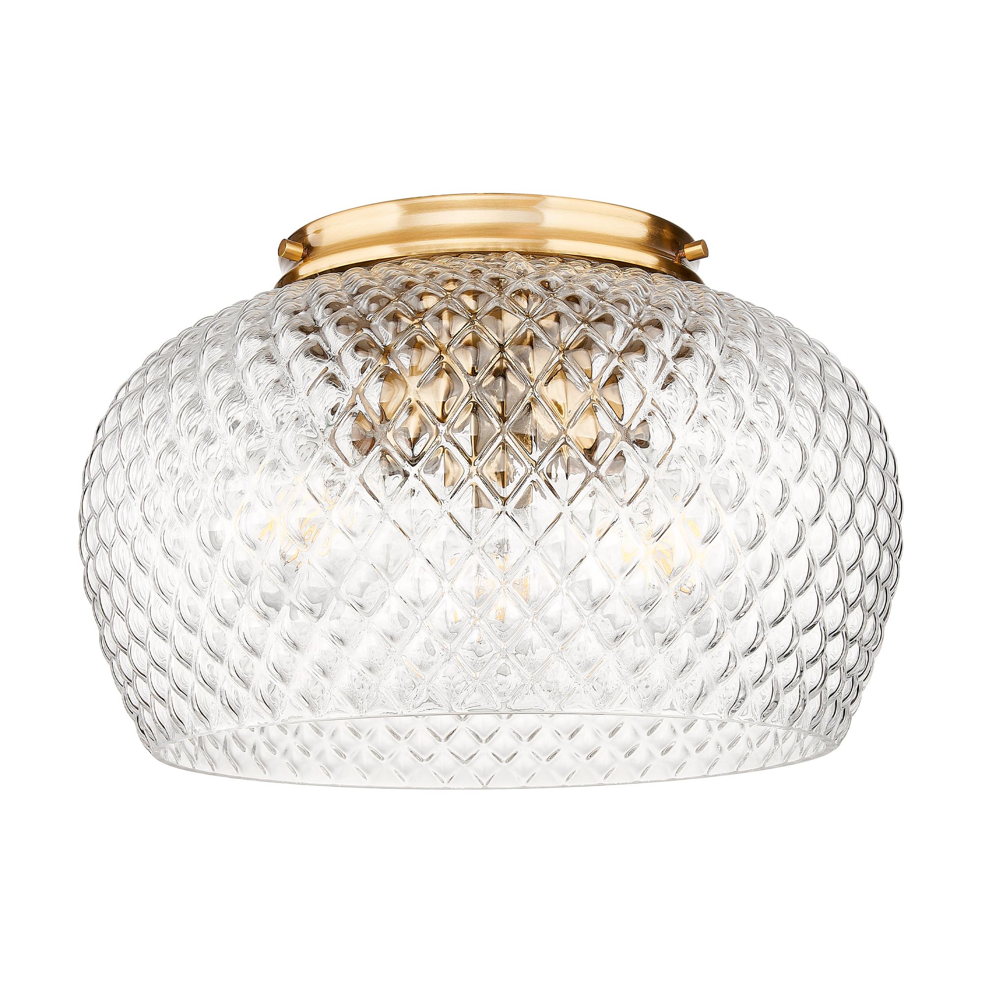 Image 4 Adeline 14" Wide Modern Brushed Gold 3-Light Ceiling Light more views