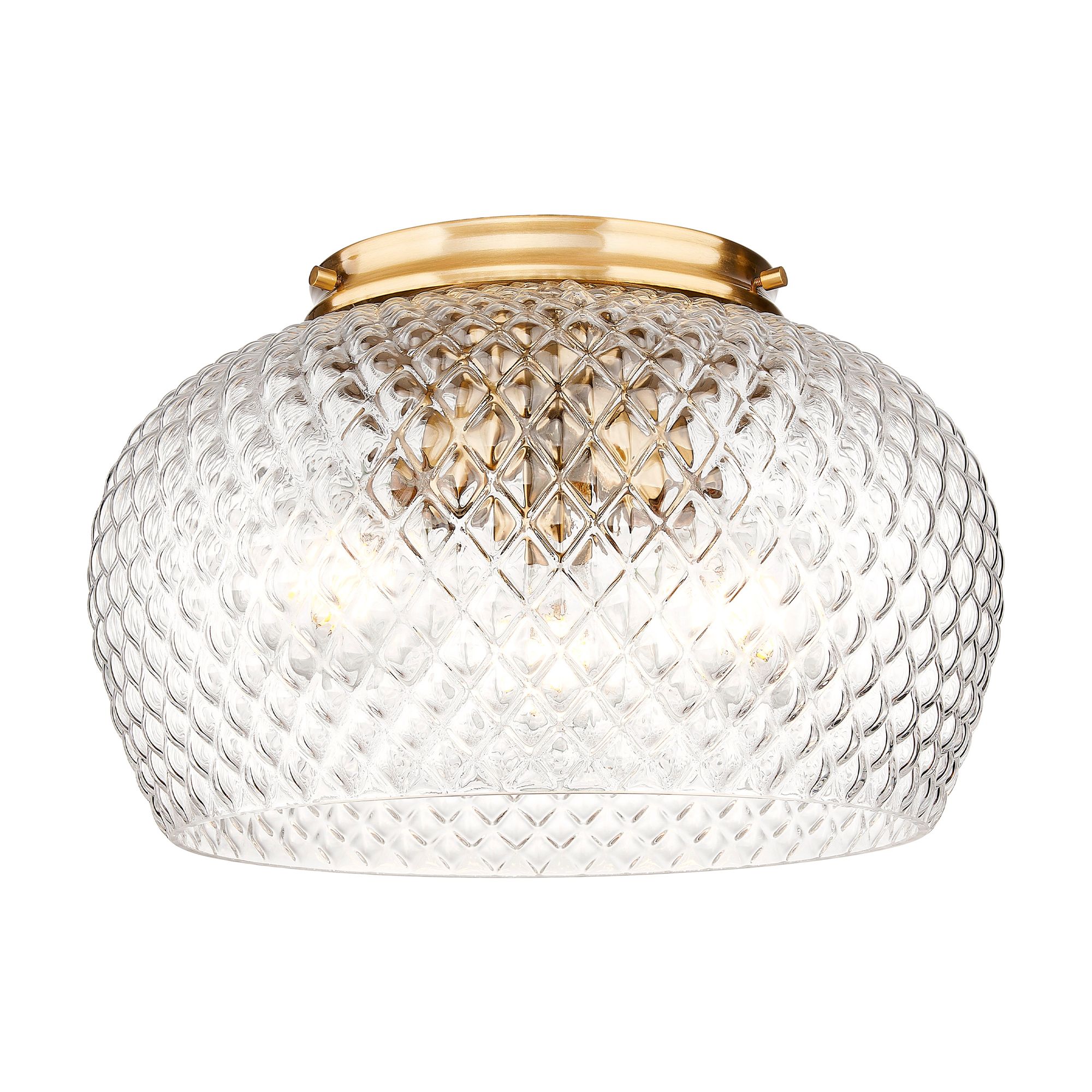 Image 5 Adeline 14" Wide Modern Brushed Gold 3-Light Ceiling Light more views