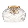 5_Adeline 14" Wide Modern Brushed Gold 3-Light Ceiling Light more views