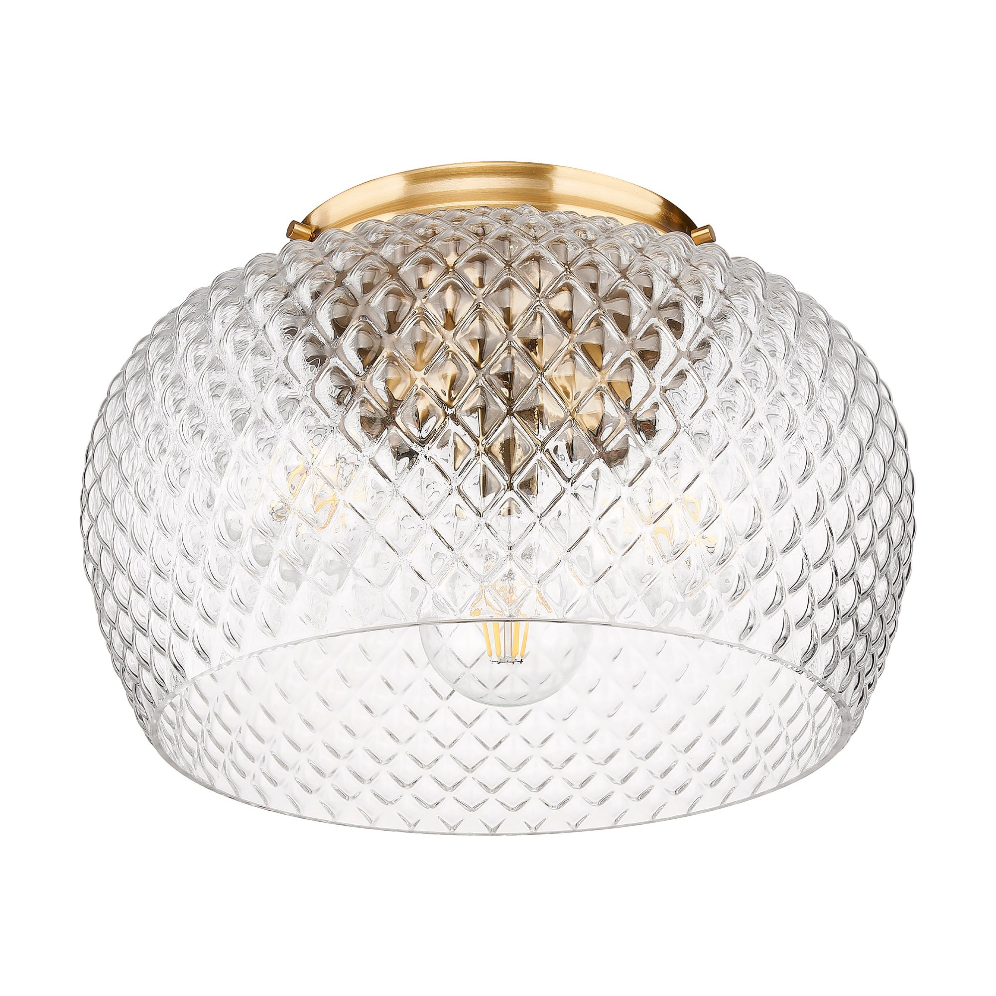 Image 6 Adeline 14" Wide Modern Brushed Gold 3-Light Ceiling Light more views