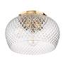 6_Adeline 14" Wide Modern Brushed Gold 3-Light Ceiling Light more views