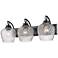 Adeline 26 1/4" Wide Matte Black 3-Light Vanity Bath Light