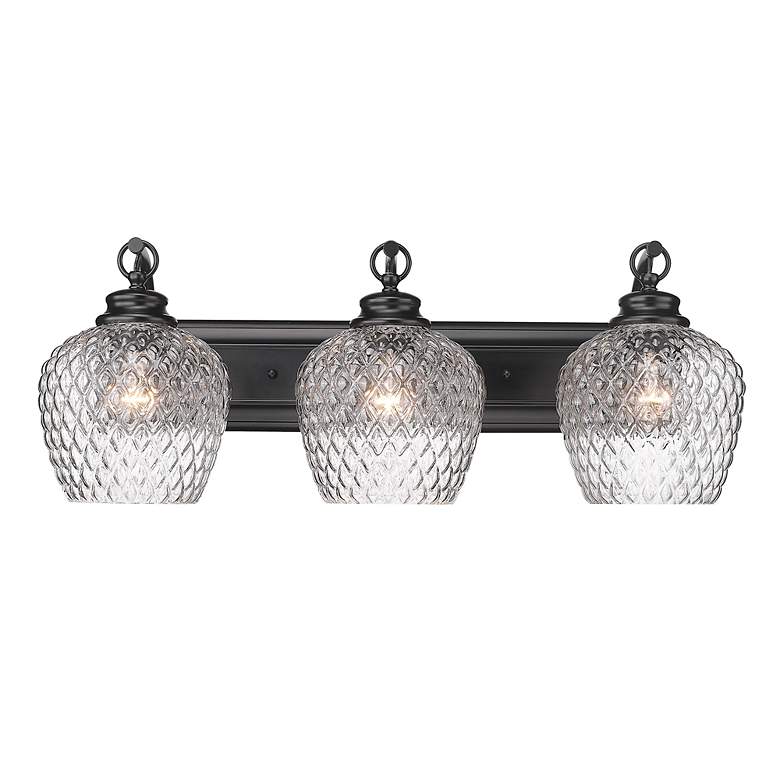 Image 2 Adeline 26 1/4" Wide Matte Black 3-Light Vanity Bath Light more views
