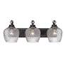 3_Adeline 26 1/4" Wide Matte Black 3-Light Vanity Bath Light more views