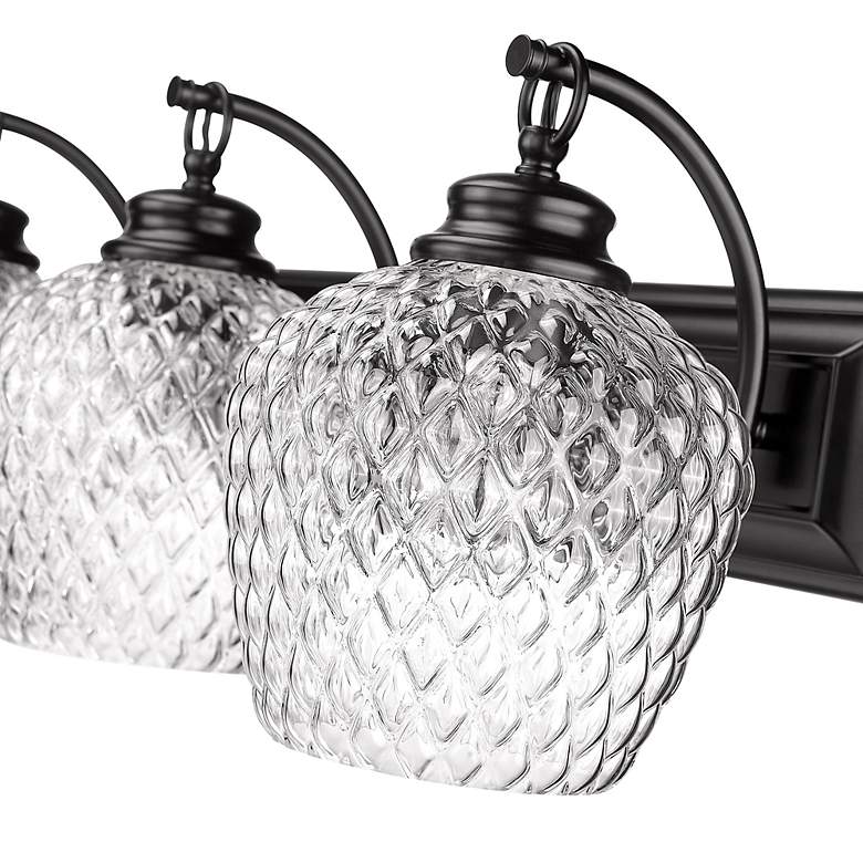 Image 4 Adeline 26 1/4" Wide Matte Black 3-Light Vanity Bath Light more views