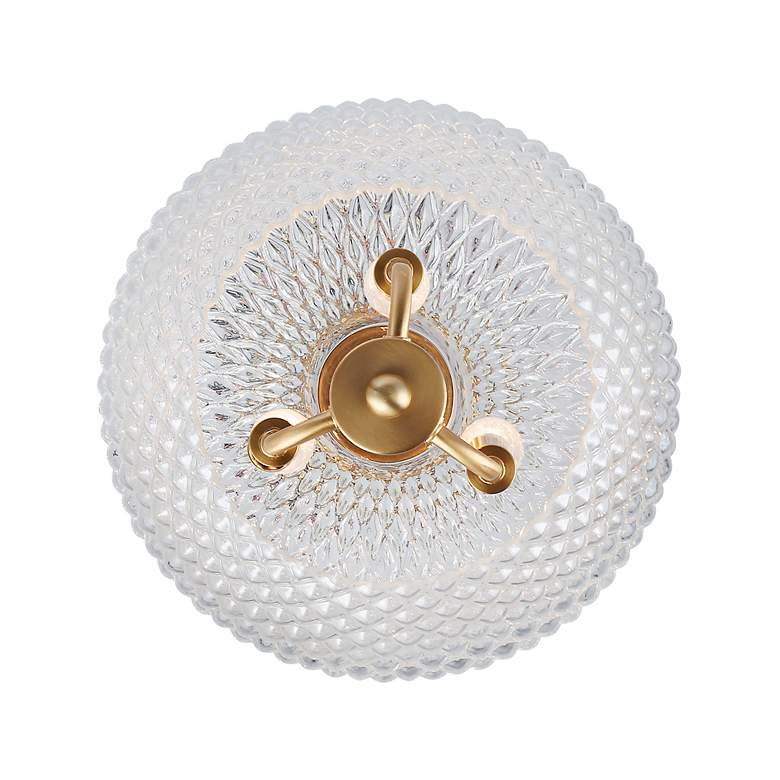 Image 2 Adeline 3-Light Pendant in Modern Brushed Gold with Clear Glass more views