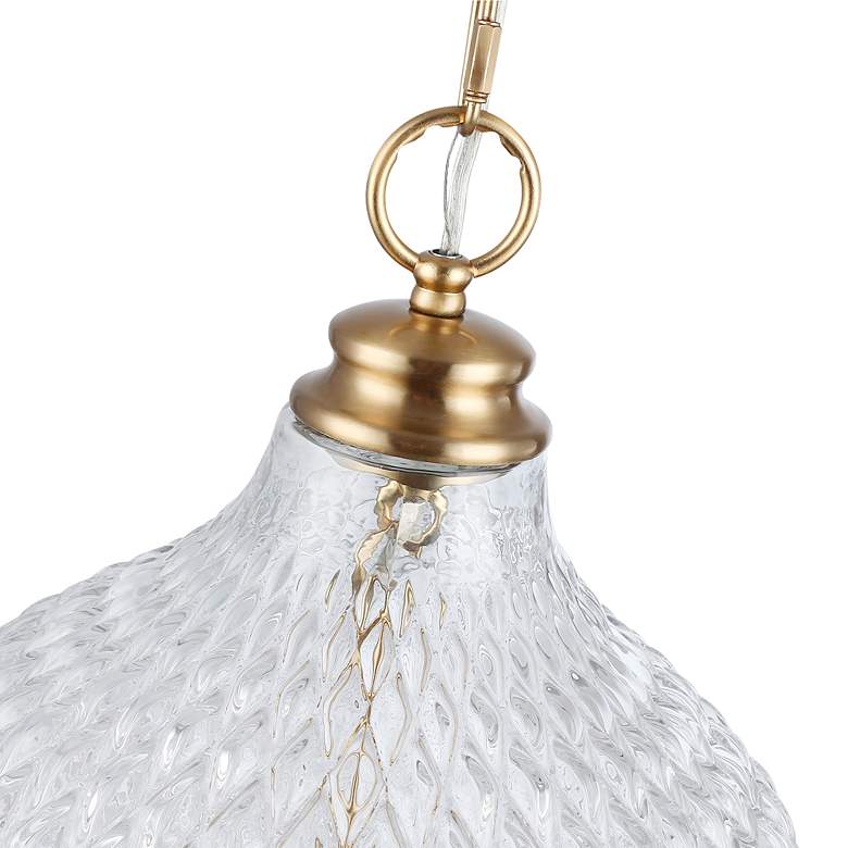 Image 4 Adeline 3-Light Pendant in Modern Brushed Gold with Clear Glass more views