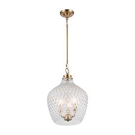 Image5 of Adeline 3-Light Pendant in Modern Brushed Gold with Clear Glass more views