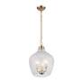 5_Adeline 3-Light Pendant in Modern Brushed Gold with Clear Glass more views
