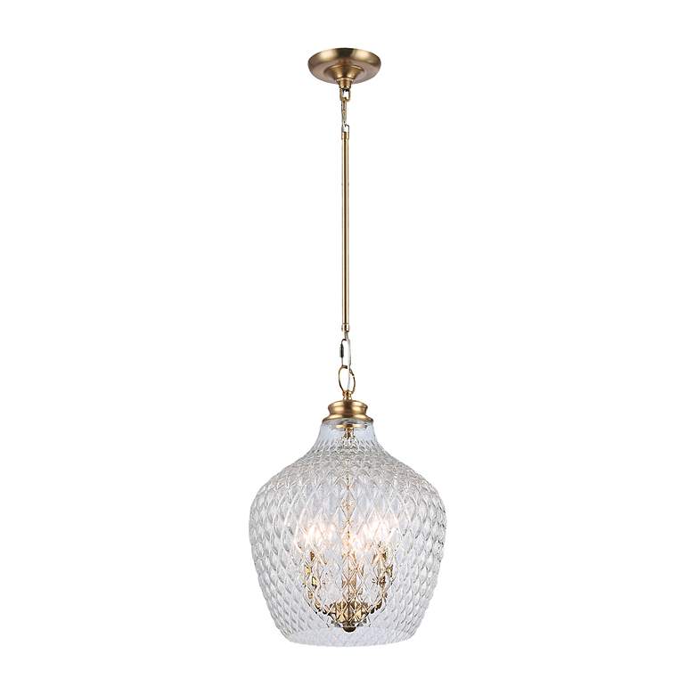 Image 6 Adeline 3-Light Pendant in Modern Brushed Gold with Clear Glass more views