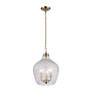 6_Adeline 3-Light Pendant in Modern Brushed Gold with Clear Glass more views
