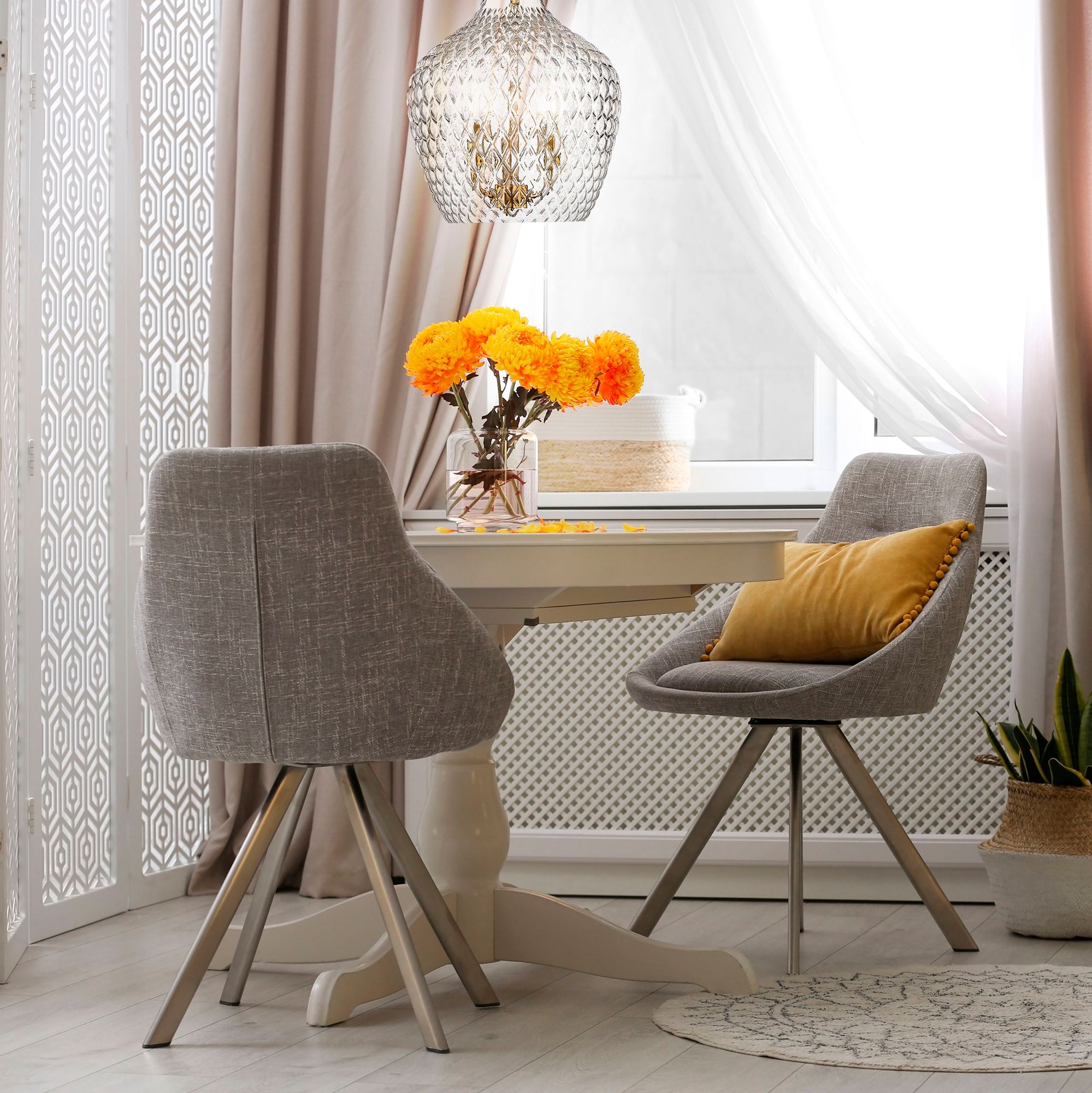 Adeline 3-Light Pendant in Modern Brushed Gold with Clear Glass