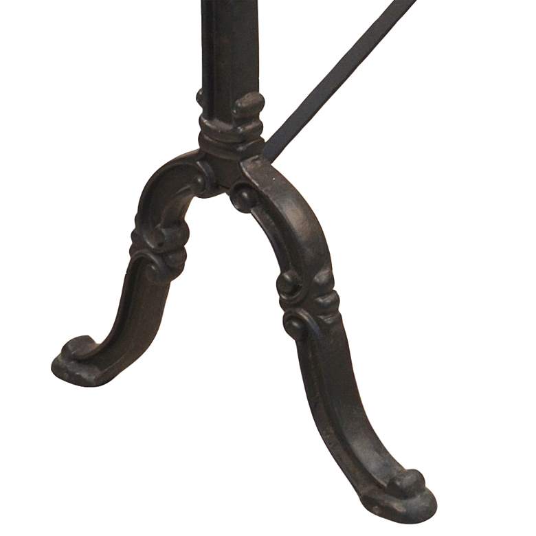 Image 4 Adeline 42"W White Marble Top and Black Base Console Table more views