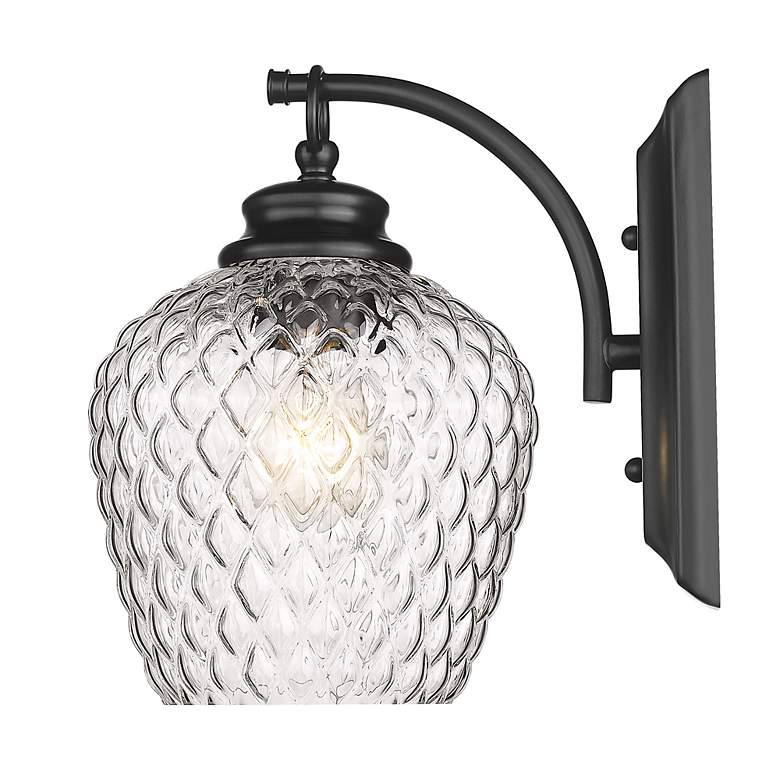 Image 3 Adeline 7 1/8" Wide 1-Light Matte Black Wall Sconce With Clear Glass more views