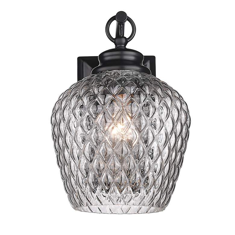 Image 4 Adeline 7 1/8" Wide 1-Light Matte Black Wall Sconce With Clear Glass more views