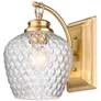 Adeline 7 1/8" Wide Modern Brushed Gold Wall Sconce With Clear Glass