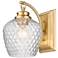 Adeline 7 1/8" Wide Modern Brushed Gold Wall Sconce With Clear Glass