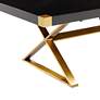 Adeline 94 1/2" Wide Black Lacquer and Gold Dining Table in scene