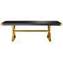 Adeline 94 1/2" Wide Black Lacquer and Gold Dining Table in scene