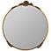 Adeline Antique Gold 32" Round Ornate Wall Mirror