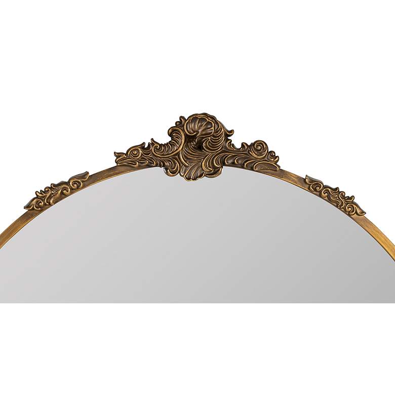 Image 3 Adeline Antique Gold 32" Round Ornate Wall Mirror more views