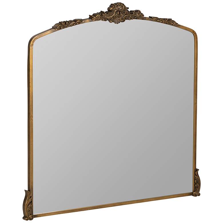 Image 5 Adeline Antique Gold 38" x 39" Ornate Wall Mirror more views