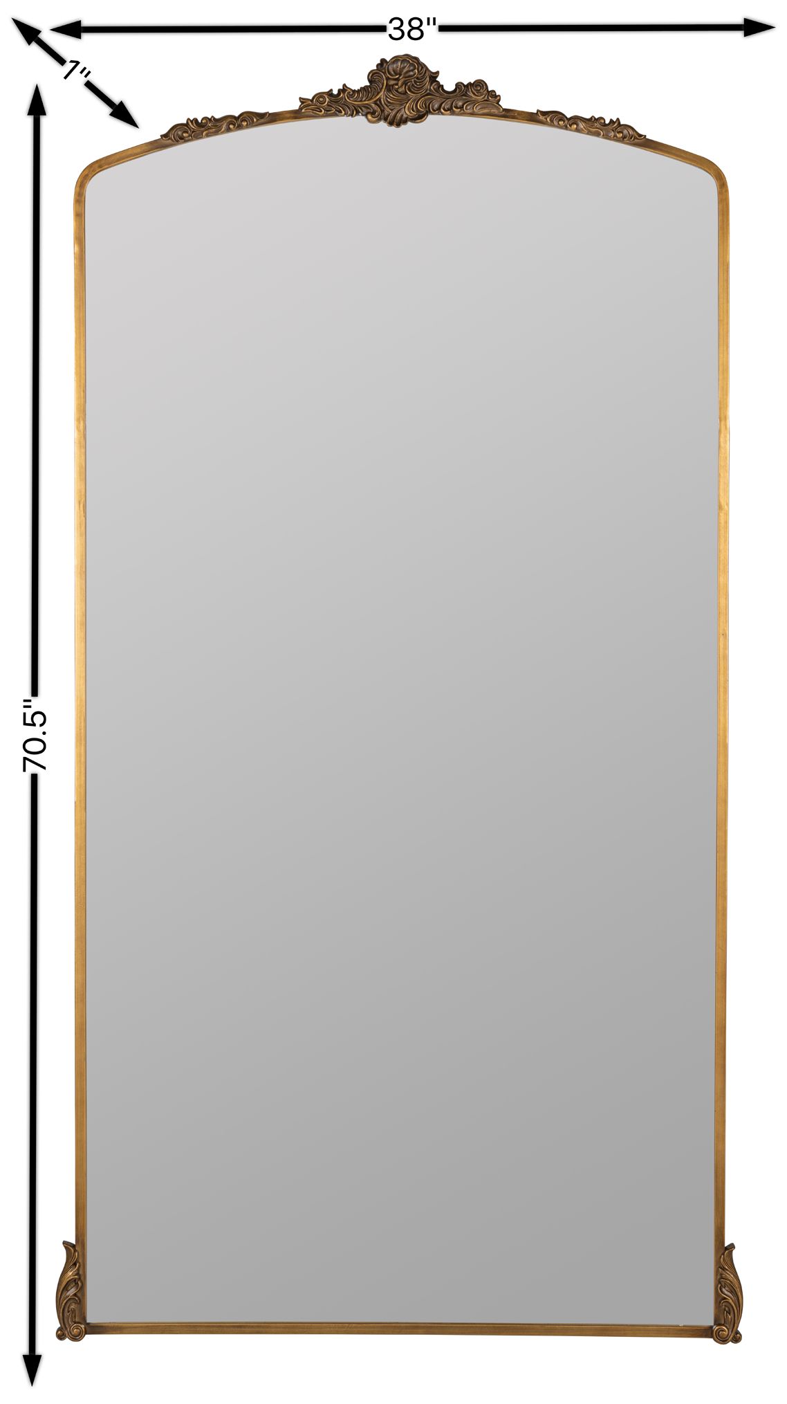 Image 6 Adeline Antique Gold Finish Mirror more views