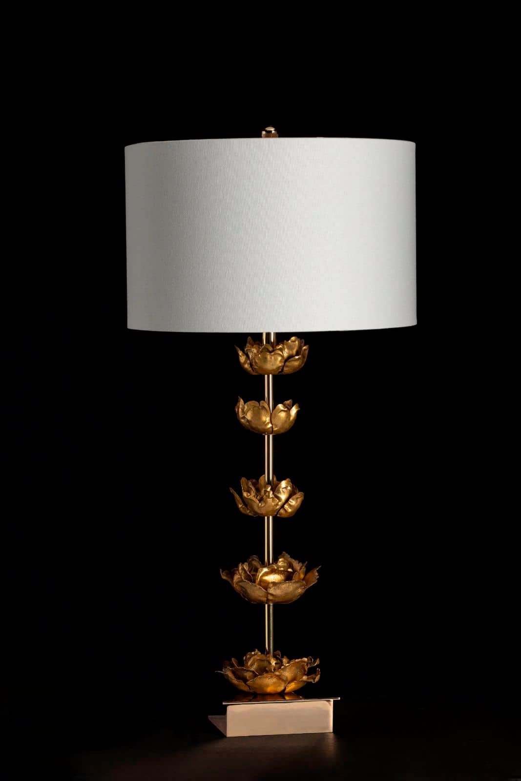 Image 5 Adeline Five Gold Flowers Bloom Metal Table Lamp by Regina Andrew Design more views