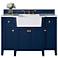 Adeline Heritage Blue 48"W White Marble Single Sink Vanity