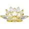 Adeline Lotus Flower Yellow Crystal Votive Candle Holder