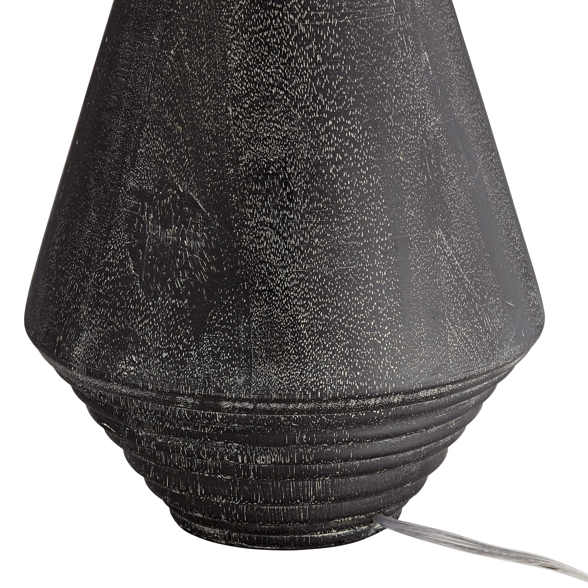 Image 4 Adelis 31" High Textured Black Modern Pyramid Table Lamp more views