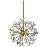 Adelle 12-Light Floral Crystal Pedal Sputnik Aged Brass Pendant Light