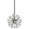 Adelle 8-Light Floral Crystal Pedal Sputnik Matte Black Pendant Light