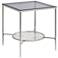 Adelrik 21" Wide Chrome and Glass 1-Shelf End Table