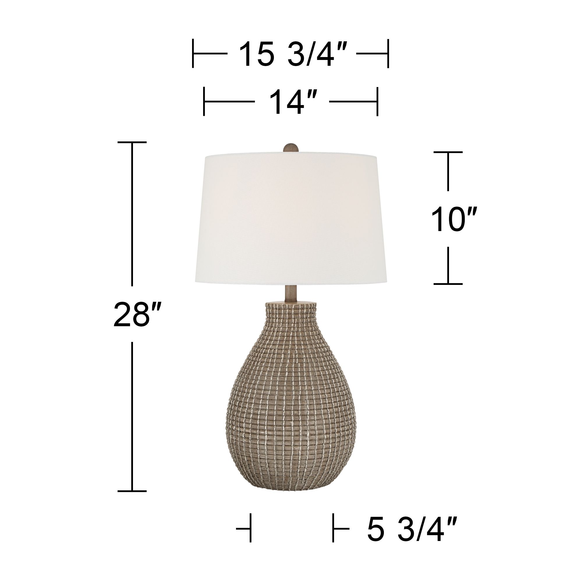 Adelyn 28" High Natural Beige Gourd Table Lamp in scene