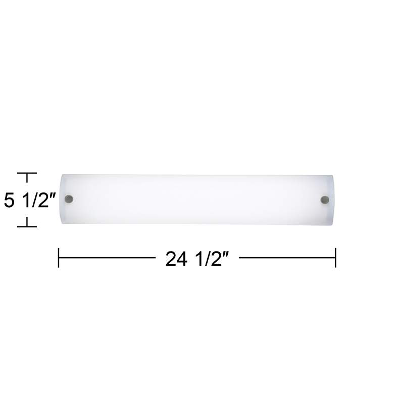 Adena 24 1/2 inch Wide Frosted White Bath Bar more views