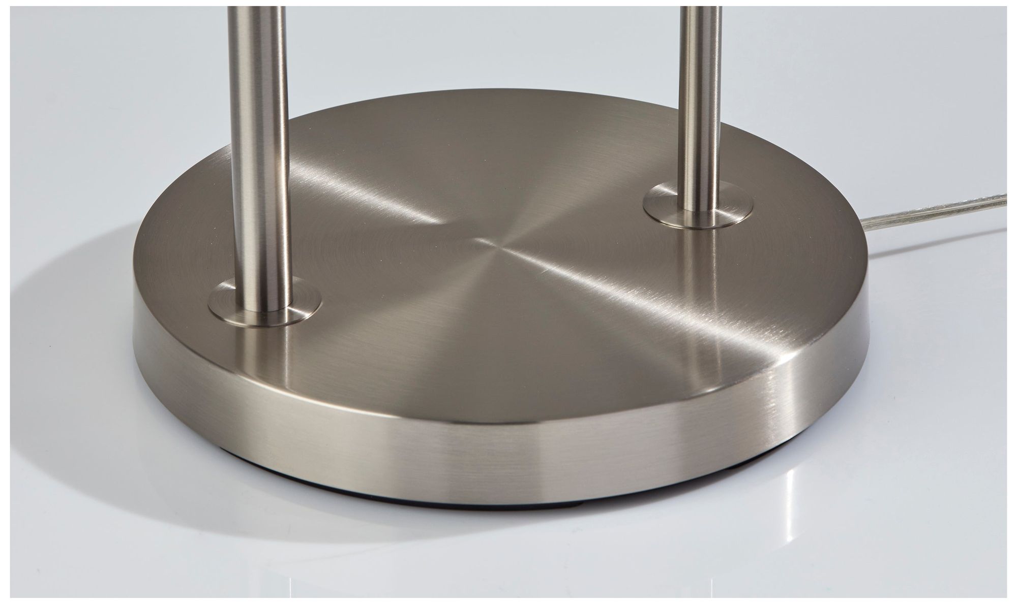 Image 5 Adesso Amira Shelf Floor Lamp - Brushed Steel more views