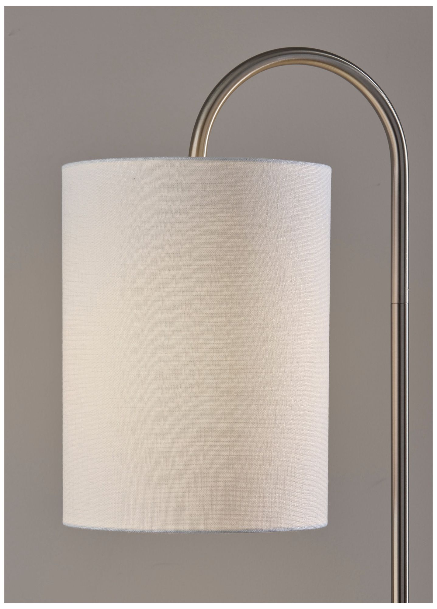 Image 7 Adesso Amira Shelf Floor Lamp - Brushed Steel more views
