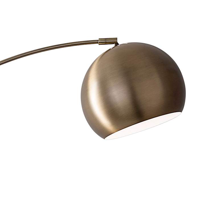 Image 3 Adesso Astoria 78" Antique Brass Metal Modern Arc Floor Lamp more views