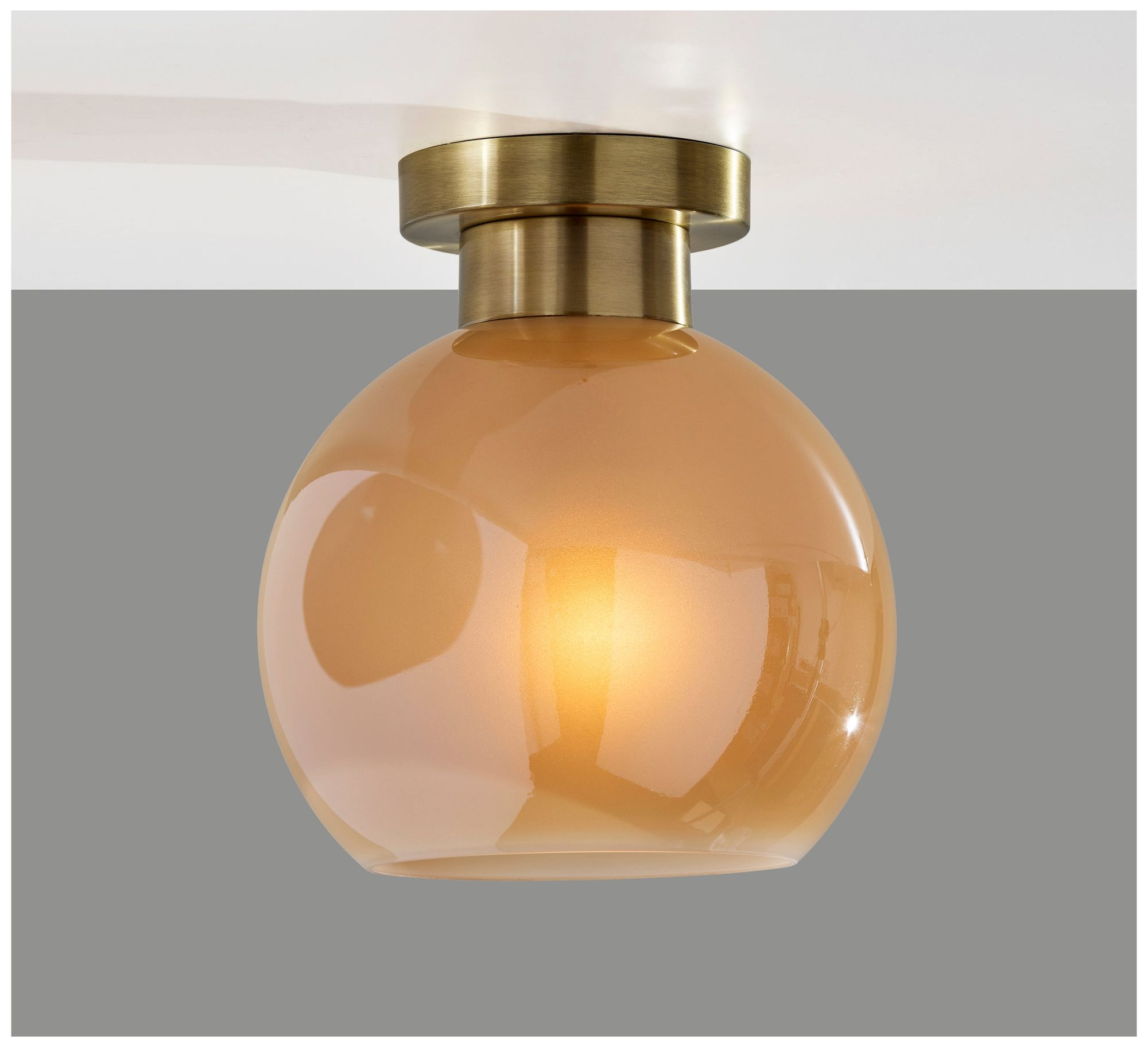 Image 5 Adesso Atticus Flush Mount - Antique Brass more views