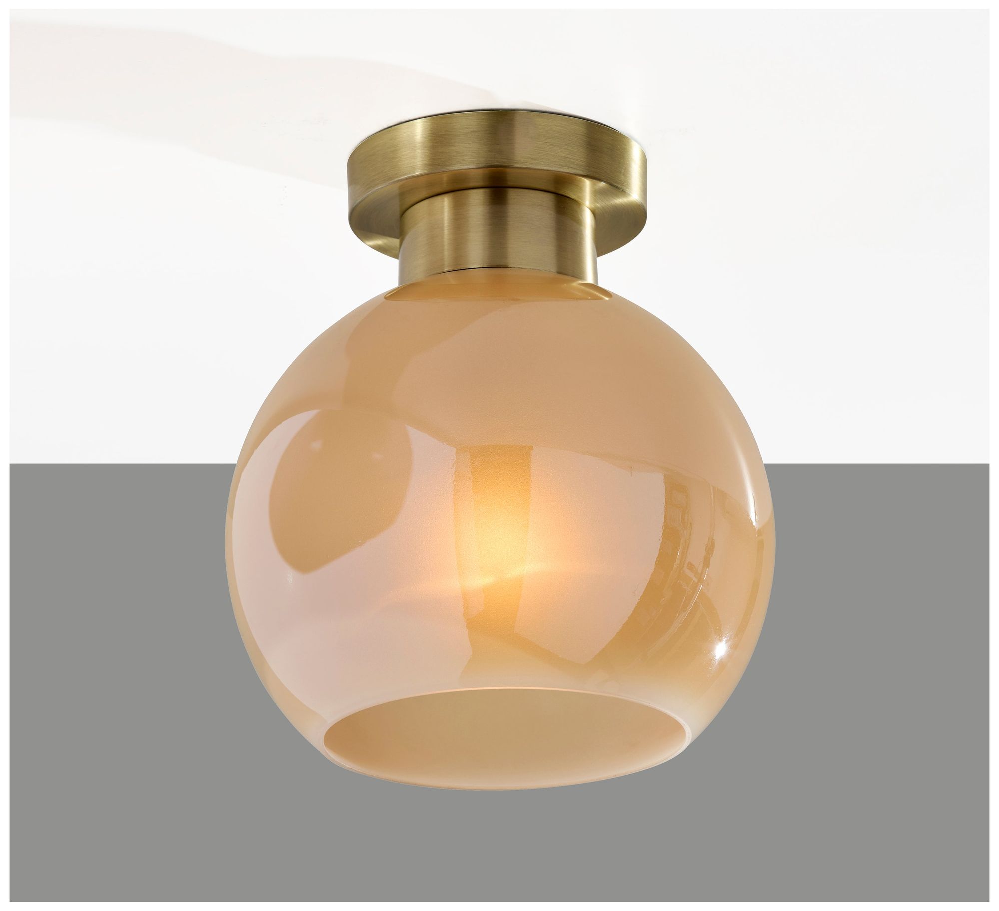 Image 6 Adesso Atticus Flush Mount - Antique Brass more views