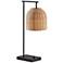 Adesso Bahama 24 1/2" High Dark Bronze and Rattan Desk Lamp