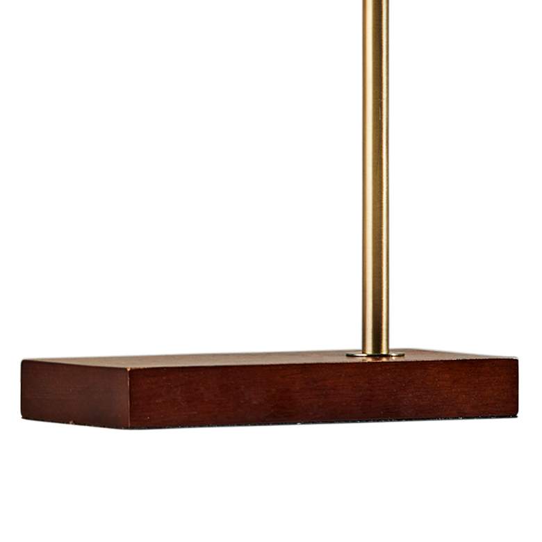 Image 3 Adesso Barrett Adjustable Height Walnut and Brass Modern LED USB Desk Lamp more views