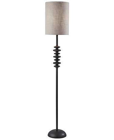 Adesso Beatrice 68" High Matte Black Metal Modern Floor Lamp