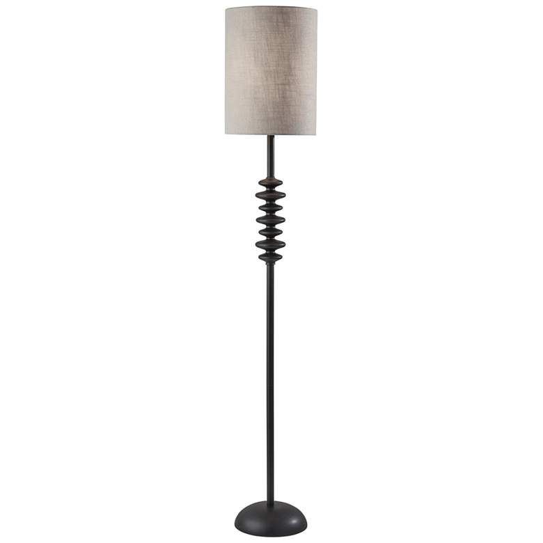 Image 1 Adesso Beatrice 68" High Matte Black Metal Modern Floor Lamp