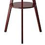 4_Adesso Bedford Modern Walnut Wood Tripod Floor Lamp with Shelf more views